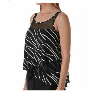 Miraclesuit Women's Size 10 Linked In Mirage Tankini Swim Top